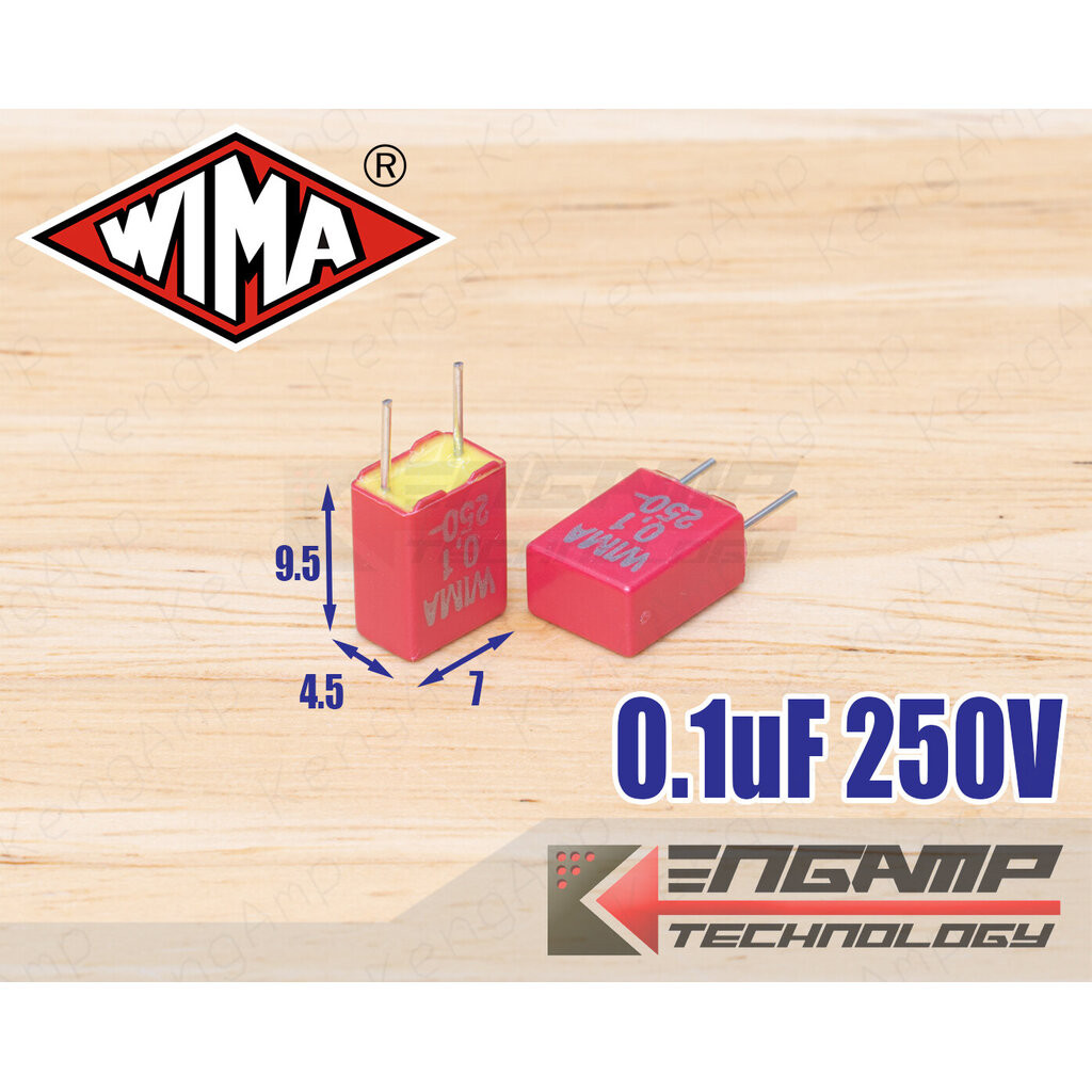 (10 Miếng) [F-CAP] 0.1uF / 250V WIMA MKS2 4.5x7x9.5mm P = 5