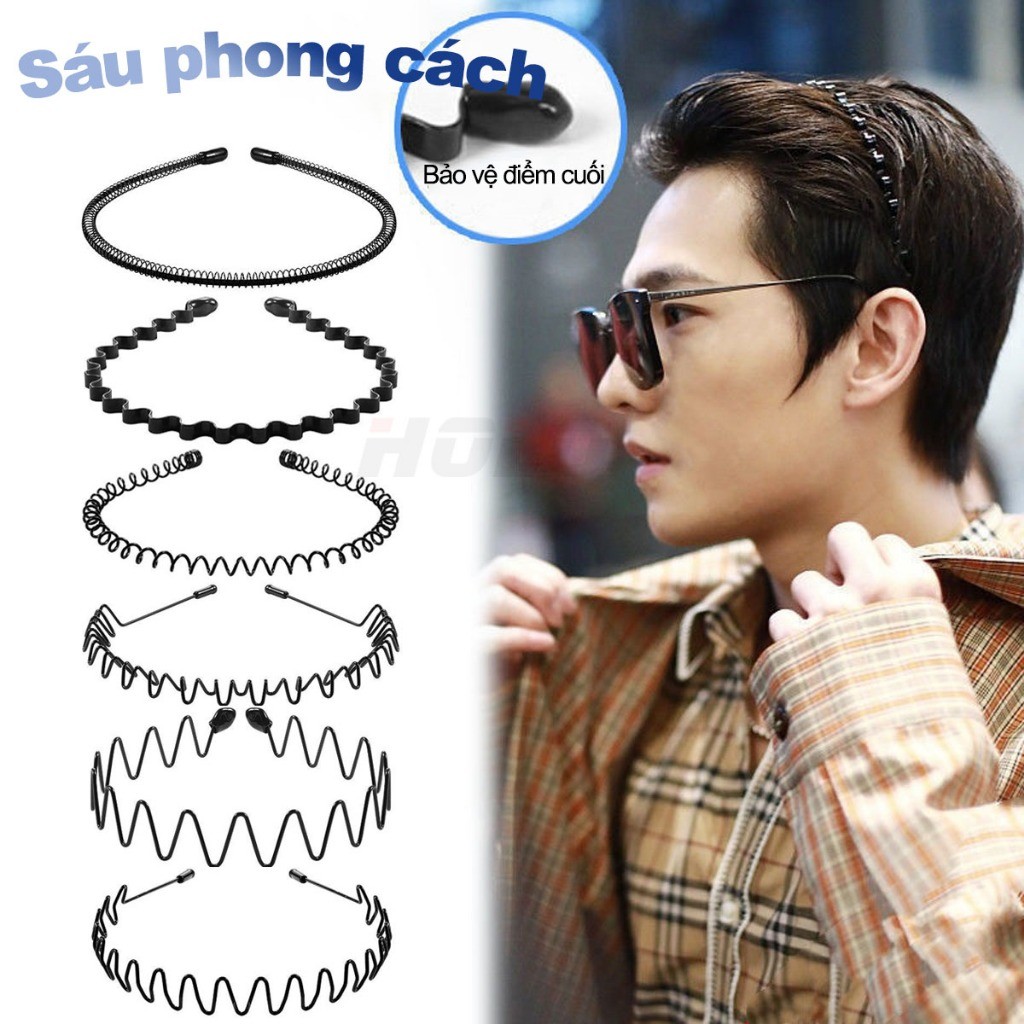Băng đô nam Hàn Quốc vô hình xu hướng thể thao phía sau đầu băng đô kẹp tóc sóng chống trượt
