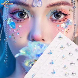 [Fantasy Butterfly SeriesI] Miếng Dán Trang Trí Mặt Vỏ Kim Cương Giả - Nàng Tiên Cá Mặt Công Chúa Trang Điểm Mắt Miếng Dán DIY Tattoo