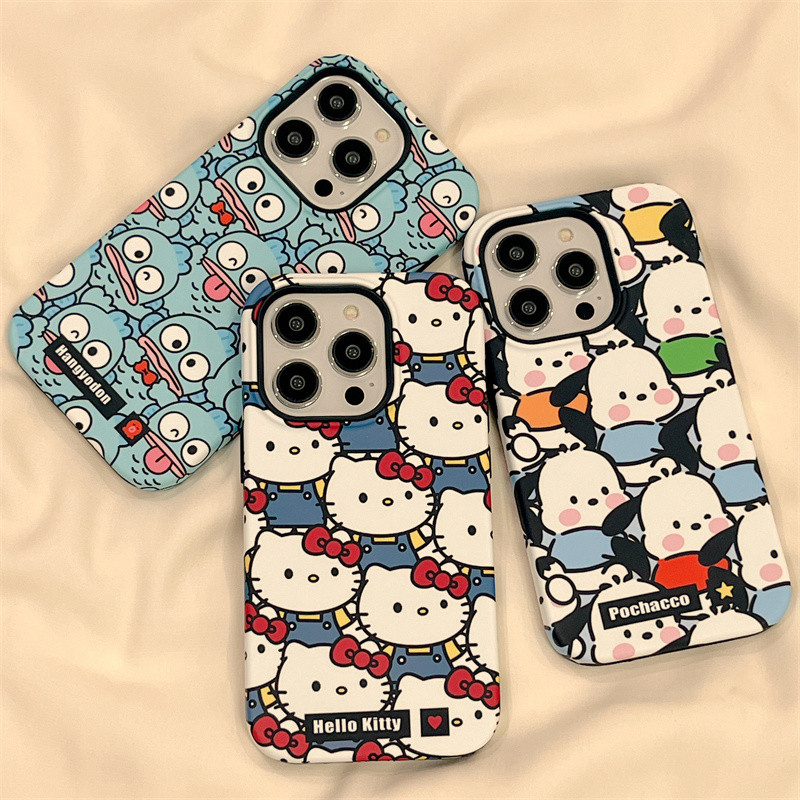 Ốp điện thoại hình mèo xanh dễ thương toàn màn hình tương thích với iPhone 15 14Pro 16ProMax XSMAX 1