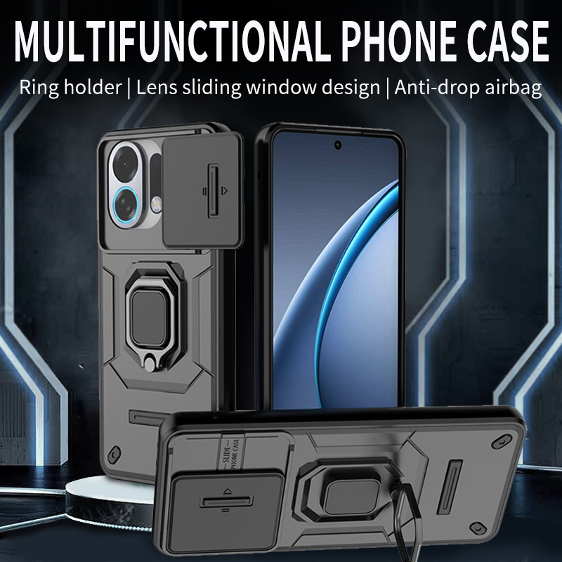 Ốp Giáp Chống Sốc Cho OPPO K13 Turbo Pro Trượt Ống Kính Camera Bảo Vệ Vòng Đứng Ốp lưng Cho OPPO K13
