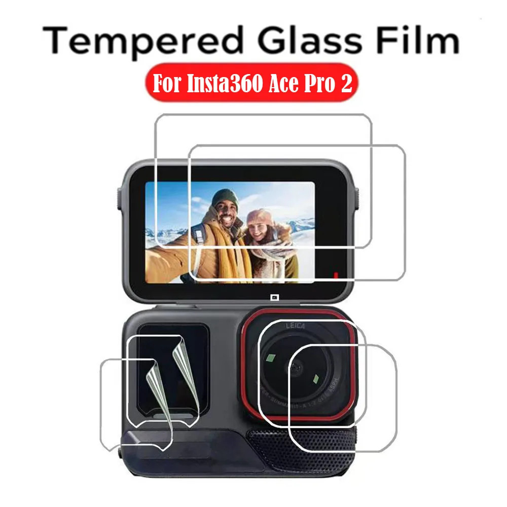 Kính cường lực bảo vệ màn hình cho Insta360 Ace Pro 2, Phim bảo vệ ống kính cho máy ảnh Insta360 Ace