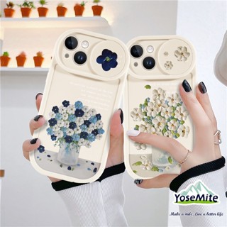 ốp lưng iphone 16 15 11 pro max Hoa tươi Ốp Điện Thoại Có Nắp Trượt Cho iPhone 14 XR 13 11 12 Pro Max 8 7 6 6S Plus X Xs Max Se 2020 13 12 11 Bảo vệ ống kính Vỏ điện thoại trượt màu cam