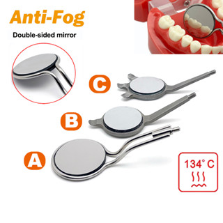  Gương Miệng Nha Khoa Chống Sương Mù Rhodium Gương Miệng Hai Mặt Gương Độ Nét Cao Phản Quang Tái Sử Dụng Nồi Hấp Thích Hợp Cho Nhiều Tay Cầm Gương Miệng 