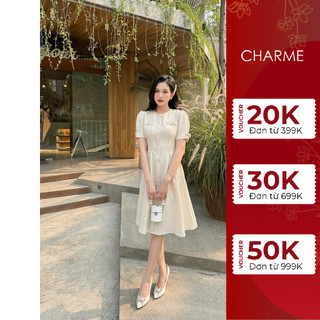 Váy xước nhật tay nơ Charme CH 303029