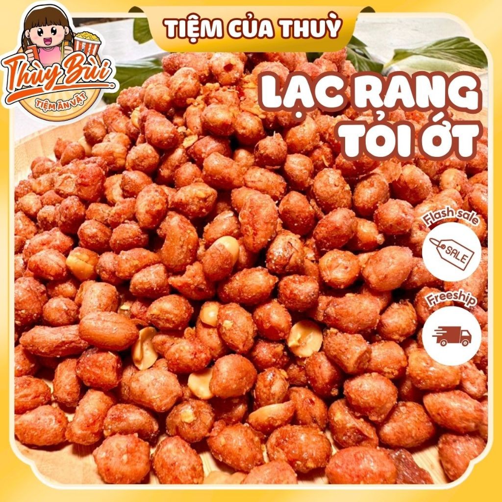 Đậu Phộng Tỏi Ớt, Lạc Rang Tỏi Ớt (Hộp 250G) Ăn Cùng Pon Pon