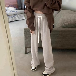 Oukwca Mùa Đông Thời Trang Cao Cấp Gluous Rice Cashmere Quần Ống Rộng Cho Nữ Mới