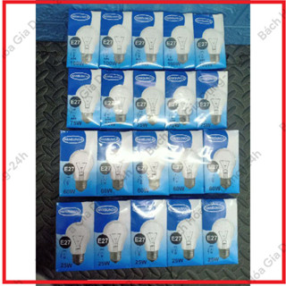 Combo 10 Bóng Đèn Sợi Đốt Đui E27 25W, 40W, 60W, 75W, 100W Ánh Sáng Vàng Sưởi Ấm Gia Súc, Gia Cầm, Úm Gà Con