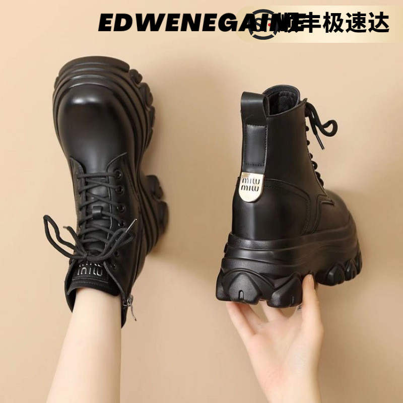 EDWENEGAINE giày nữ boot nữ bột Thời trang trăm mốt Thanh lịch Lót êm ái Đế chống trơn trượt Bảnh bao FSX24B0MNG 46Z241111