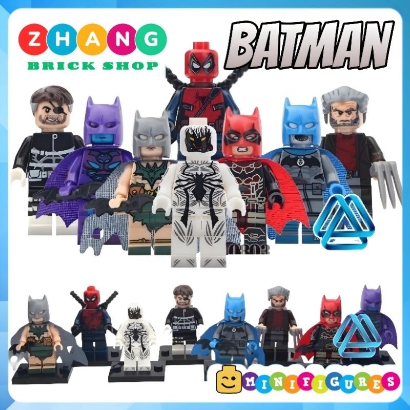 Mô hình nhân vật người nhện Spider man Logan Deadpool Nick Fury người dơi Batman POGO PG8146 Zhang B