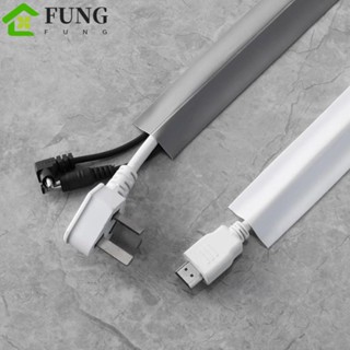 Vỏ dây FUNG, Khe cắm dây điện tự dính mềm, Bảo vệ ống dẫn nối dài PVC Chống đùn sàn Vỏ bọc văn phòng