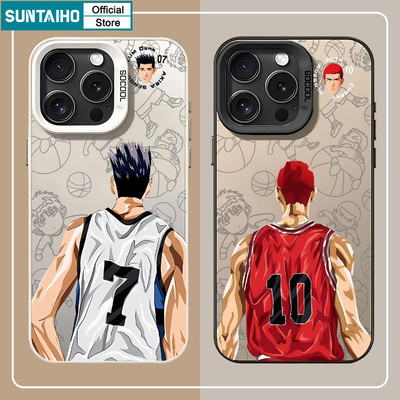 Suntaiho Thẩm Mỹ Vỏ Phong Cách Slam Dunk Nhân Vật Anime Vỏ Điện Thoại Di Động Cho iPhone 11 12 13 14 15 16 Pro Max IP TPU Silicone IDM Cứng Cao Cấp Chống Sốc Ốp Lưng