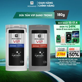 Sữa tắm nam cao cấp Romano VIP sang trọng cuốn hút Passion / Vision 180g