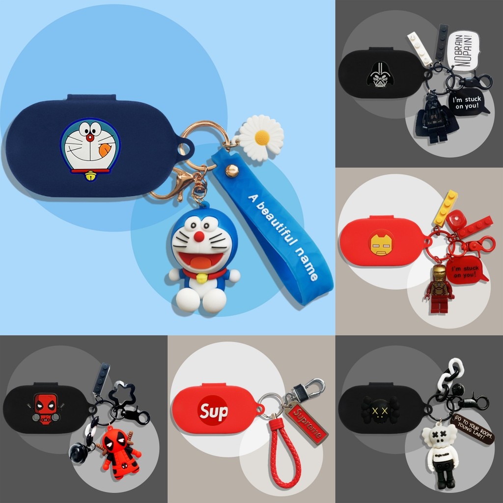 Case for Anker Soundcore V20i Cute Block Keychain Pendant Suitable for Anker Soundcore V20i Silicone