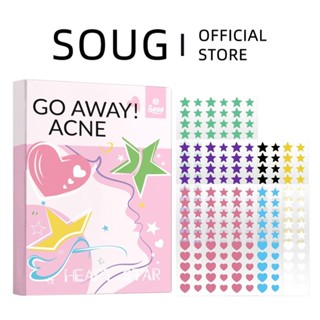 Soug 420 Cái / hộp Miếng Dán Che Mụn PE Nhiều Màu Sắc Trái Tim Hình Ngôi Sao Thoáng Khí Mụn Mụn Miếng Dán