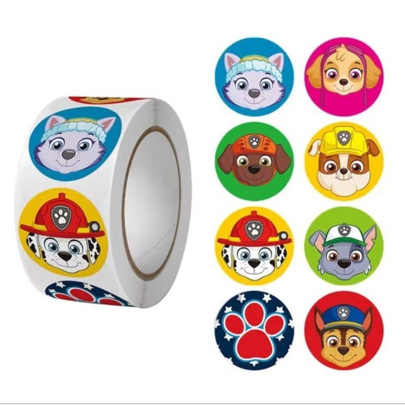 Paw Patrol Dog Sticker Cartoon Rescue 1 Cuộn (500 Miếng)