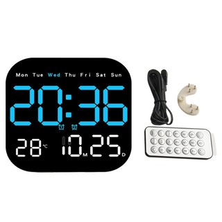 LED Wall Clock Adjustable Brightness Countdown Date Multi-function Display