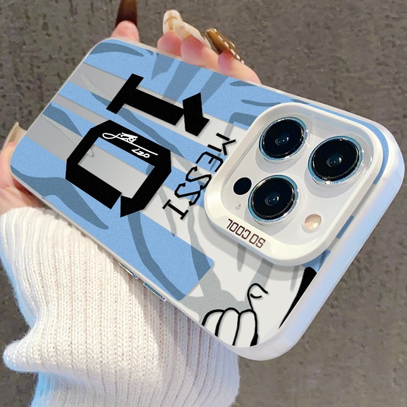 Ốp điện thoại Lionel Messi 10 Argentina cho iPhone 16/15 pro max 14 13 12 plus 11 pro x 7/8P bảo vệ 
