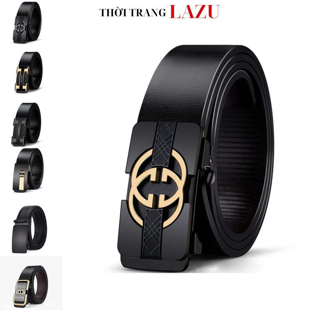 (HÀNG LOẠI 1) Thắt Lưng Da Nam, Dây Nịt Nam Cao Cấp Khóa Tự Động Lazu K59 dâ y