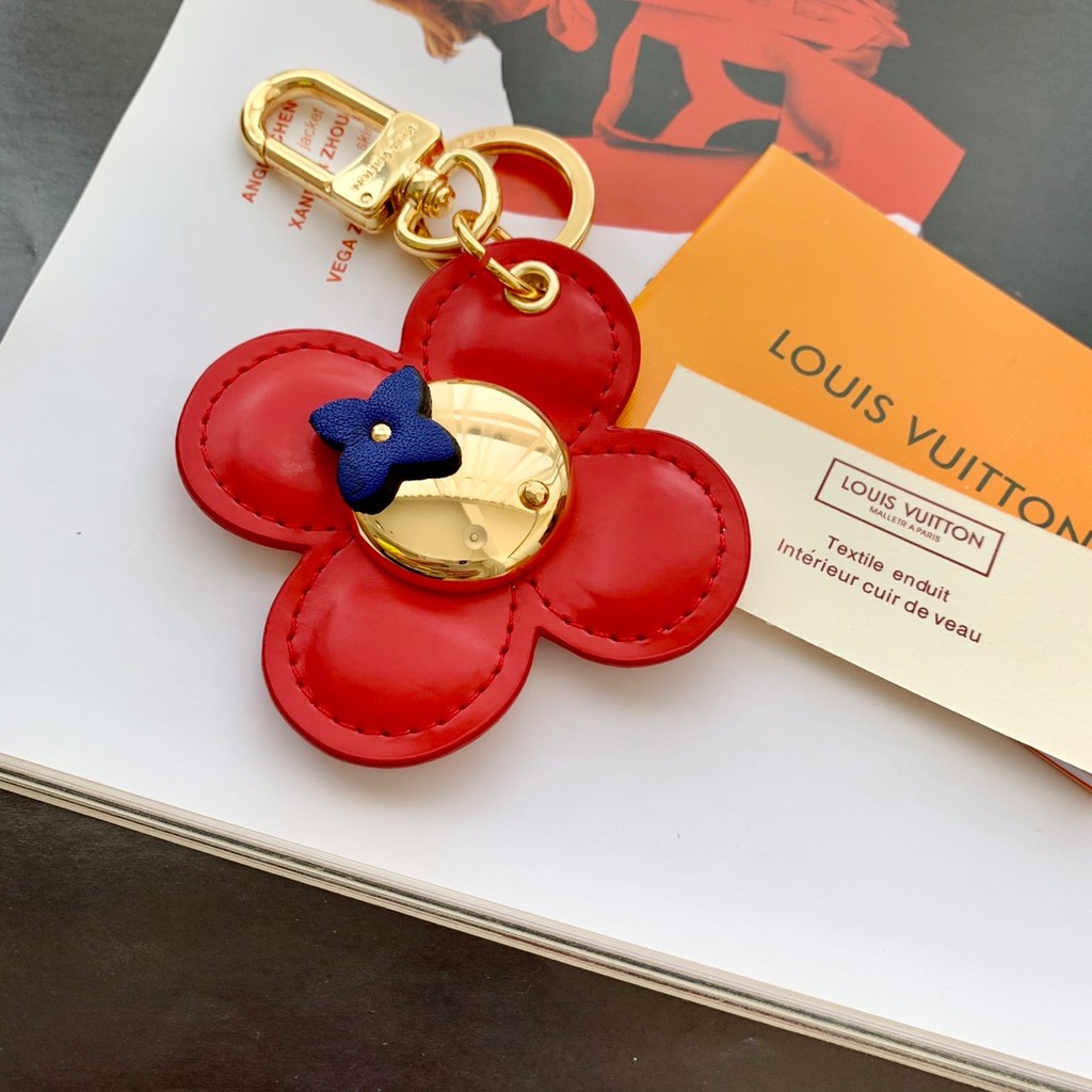 Móc khóa hoa hướng dương màu đỏ cổ điển L & V Đồ trang trí phù hợp thời trang