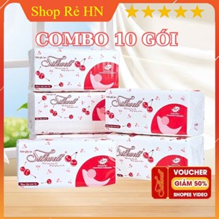 [Combo 10 Gói] Khăn Giấy Ăn Rút Lụa Cao Cấp Silkwell 280 Tờ/2 Lớp - Mềm Mịn, Không Mùi