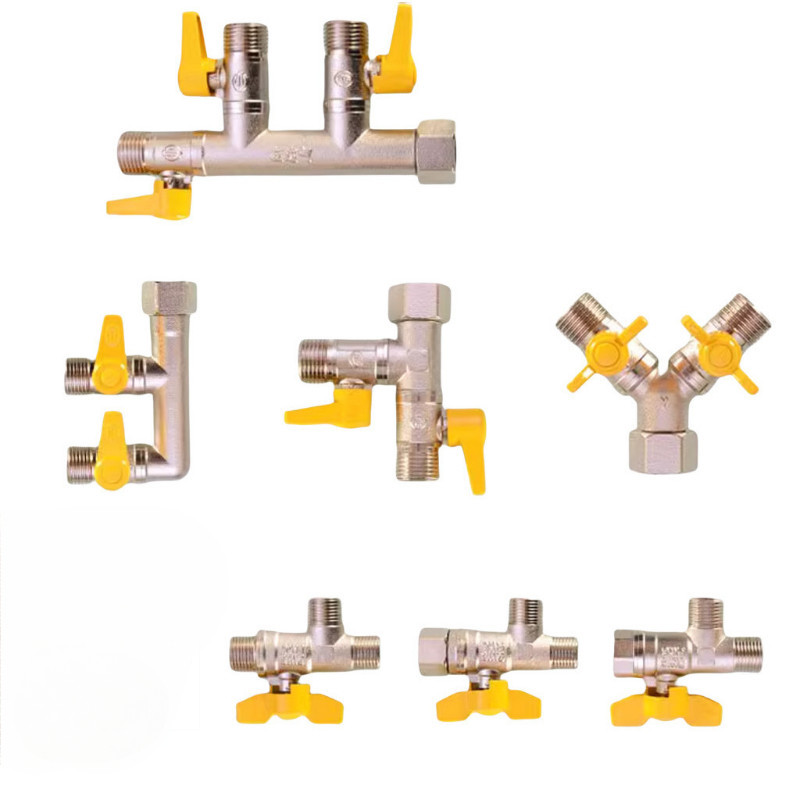 [Xjk] Máy giặt ống nước rửa xe một trong hai chiều 4 điểm Kết nối trực tiếp Van bi đồng Vòi chia nướ