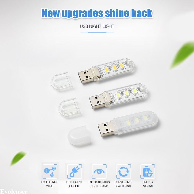 ✨✨Đèn led USB mini 3, 8,bóng ánh sáng trắng, cắm máy tính laptop, sạc dự phòng, để bàn, đọc sách, đèn ngủ