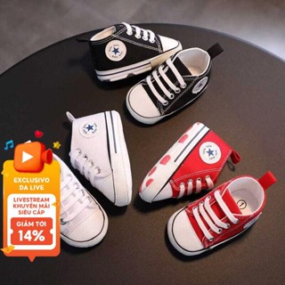 Giày thể thao Canvas cho bé trai và bé gái sơ sinh - Giày tập đi đầu tiên chống trượt đế mềm (0-18 tháng)