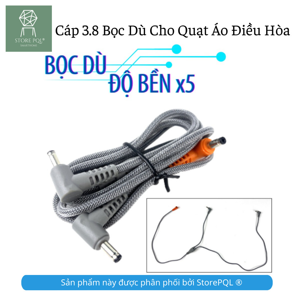 Dây dẫn áo điều hòa hai quạt loại 24V 21V  bọc dù AZUKI GIFV KENZO KENKO hè