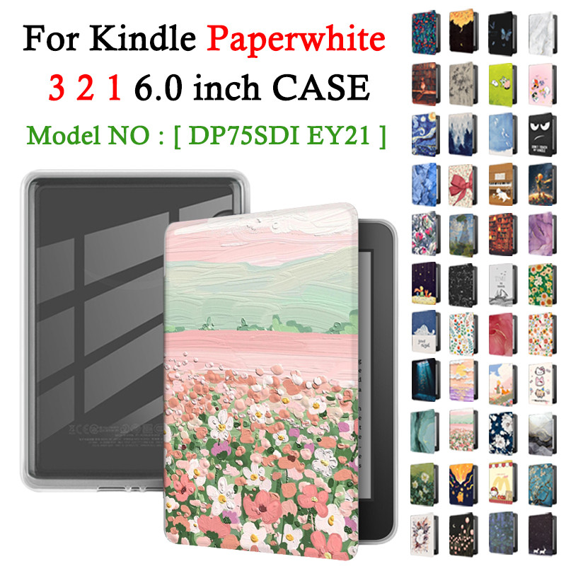 Dành cho Kindle Paperwhite 3 2 1 6.0 inch acrylic TPU Phim hoạt hình E-Reader 5th 6th 7th Gen DP75SD