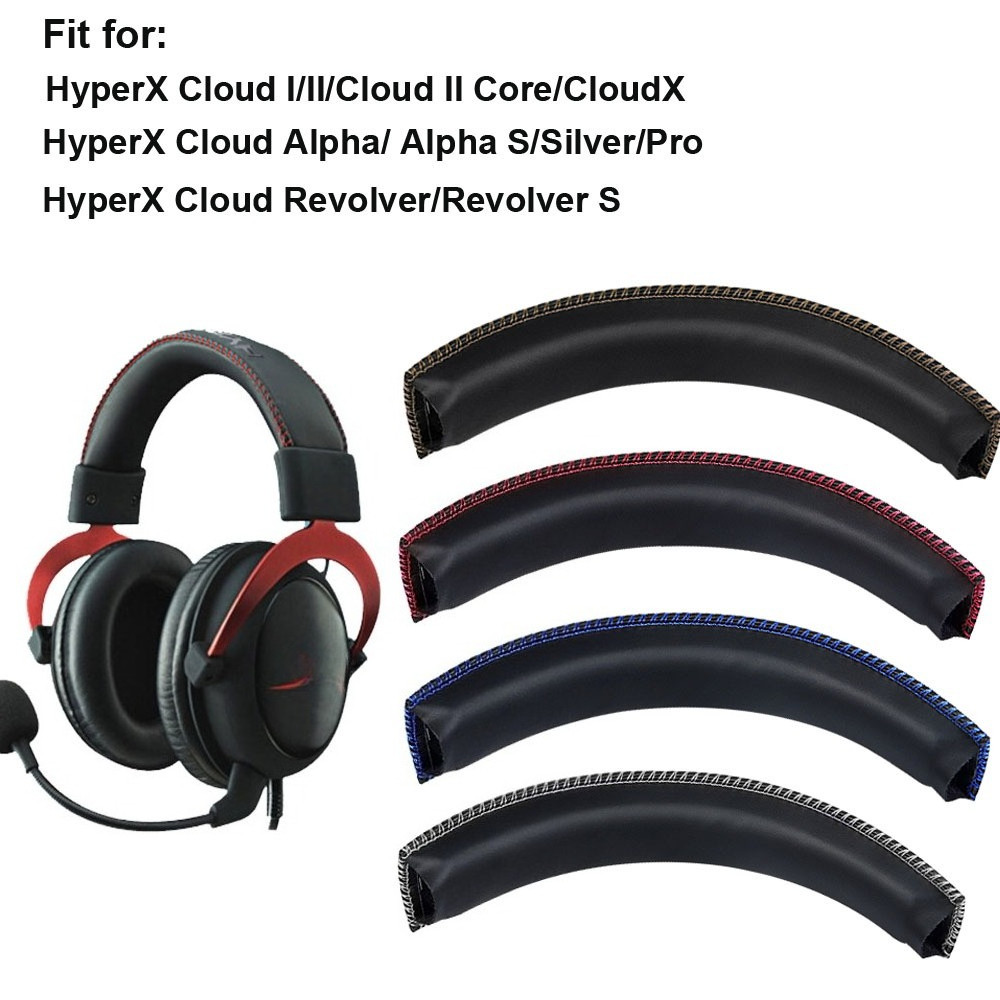 Vỏ băng đô thay thế cho HyperX Cloud Alpha / Alpha S, Cloud 1 / 2 / 3 / Pro, Cloud X / Core, Revolver S, Tai nghe chơi game bạc, Bộ phận sửa chữa đệm đệm