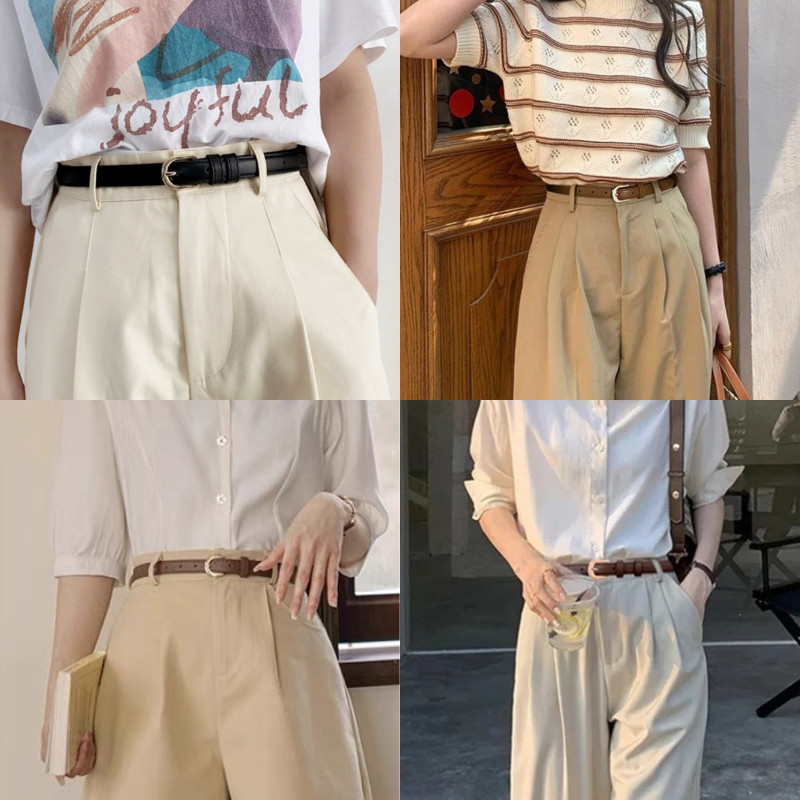Thắt lưng nữ bản nhỏ Mely Fashion da PU cao cấp dây nịt dây đai nữ khóa kim loại phong cách mới hiện đại TL11 | BigBuy360 - bigbuy360.vn