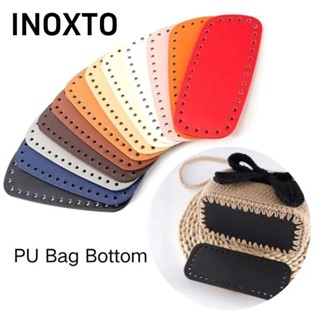 INOXTO Móc Túi Đáy, Làm Túi Ví Hình Bầu Dục Dài Đáy Túi, Da PU Di Động Có Lỗ Handmade Đáy Người Phụ Nữ