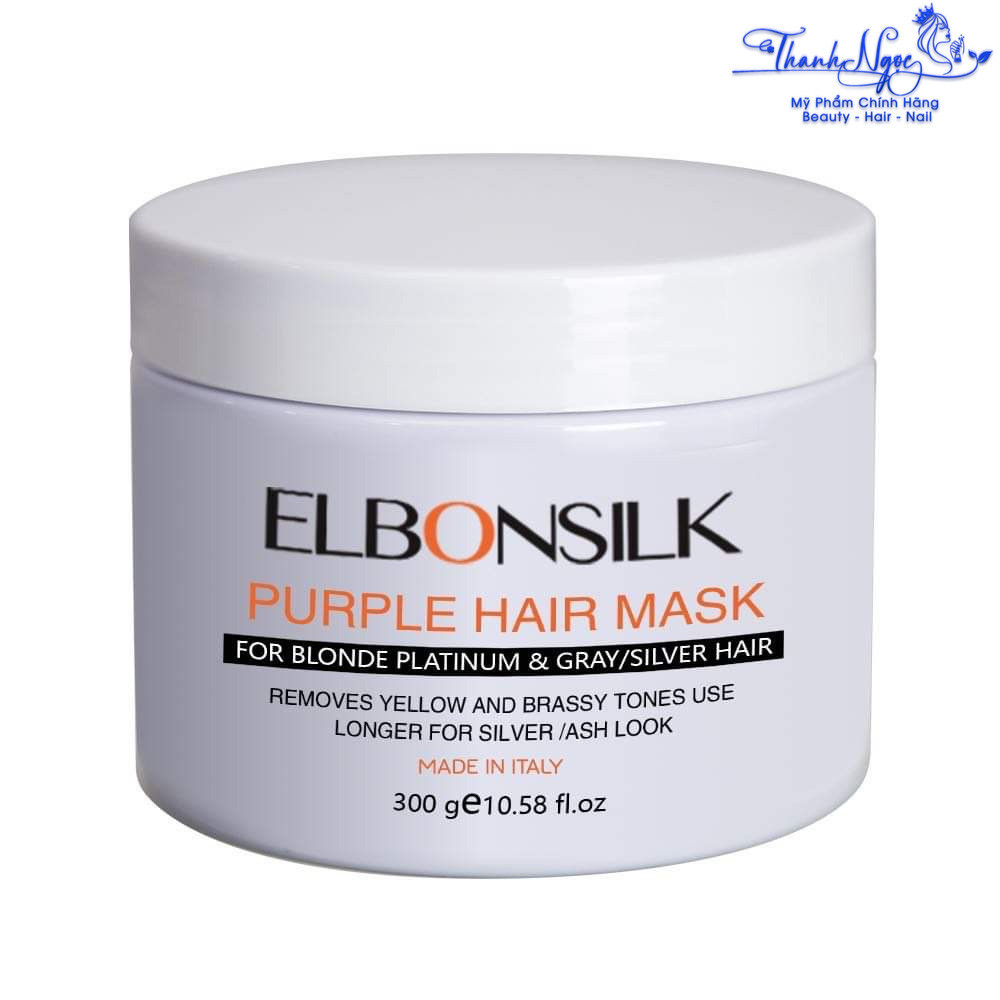 Hấp tím khử vàng Elbonsilk Purple Hair Mask 300ml [ TN ]