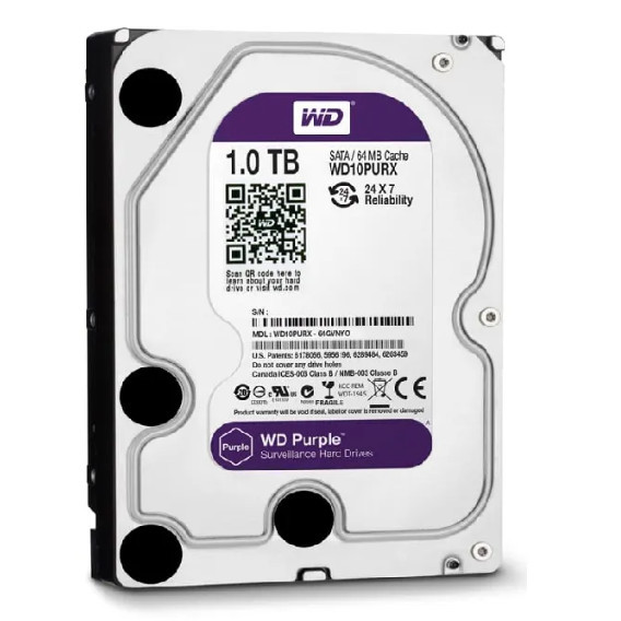 Ổ Cứng HDD WD PURPLE Surveilance Sata Chuyên Camera.