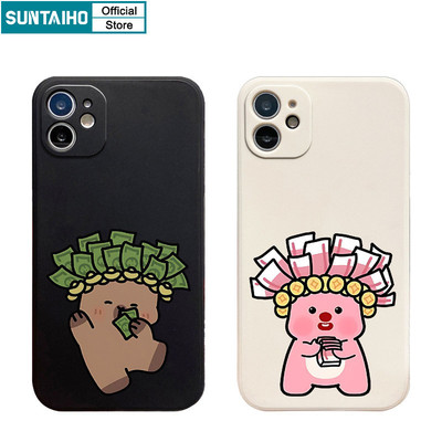 Suntaiho Thời Trang Độc Đáo Capybara Họa Tiết Loopy Ốp lưng Iphone 16 15 14 13 12 11 Pro Max IP 7 8 Plus Iphon X Xs XR Xs Max Silicon Mềm Cao Cấp Chống Sốc Ốp Lưng