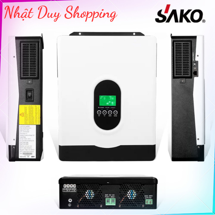 Biến Tần SAKO 3KVA / 24V  2700W AC220-240V MPPT 80A- PV 30V-450V Inverter Hybrid Solar