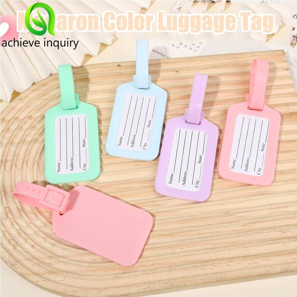 achieve inquiry Achieve YÊU THÍCH Tên Hành Lý Thẻ Macaron Màu Mềm Du Lịch Ngày Lễ