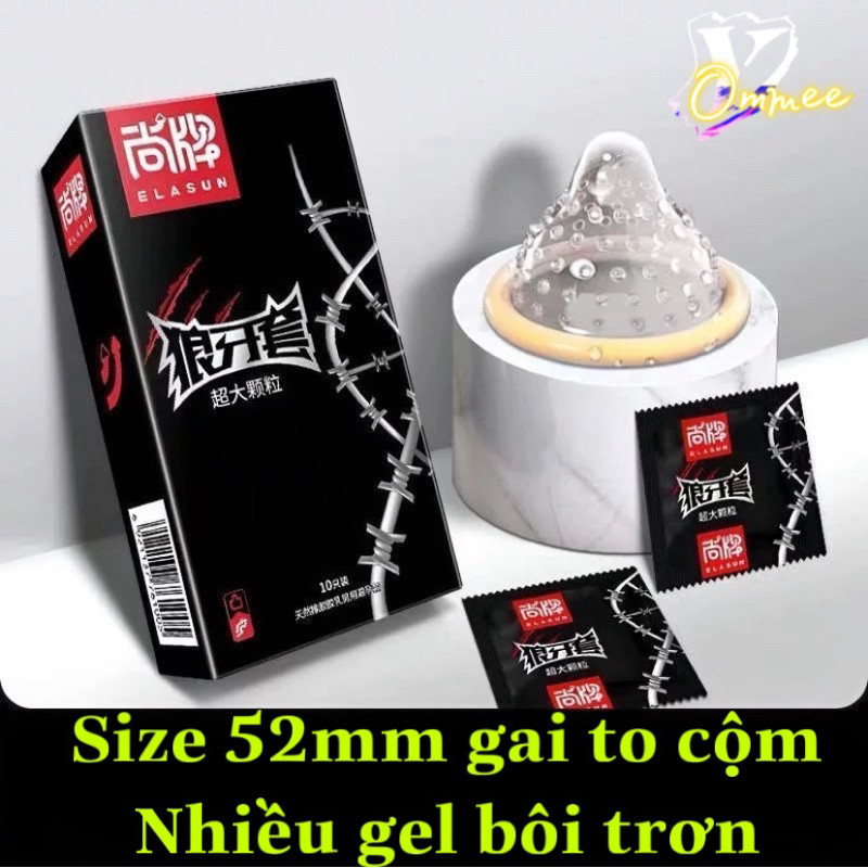 Bao cao su gai lớn ELASUN nhiều gel bôi trơn hạt gai lớn hơn tăng cọ sát đưa nàng lên đỉnh