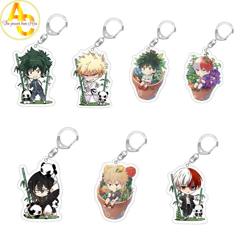Móc khóa 65 Styles Anime My Hero Academia Acrylic Keychain Double Sided Izuku Bakugou Katsuki Todoro