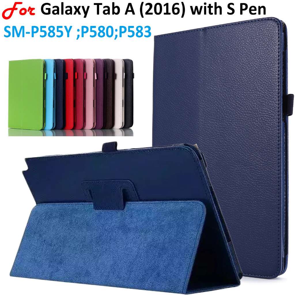 Dành Cho Samsung Galaxy Tab A (2016) Với S Pen Model SM-P585Y SM-P580 Vỏ Bảo Vệ Lật Từ Tính P580 P58