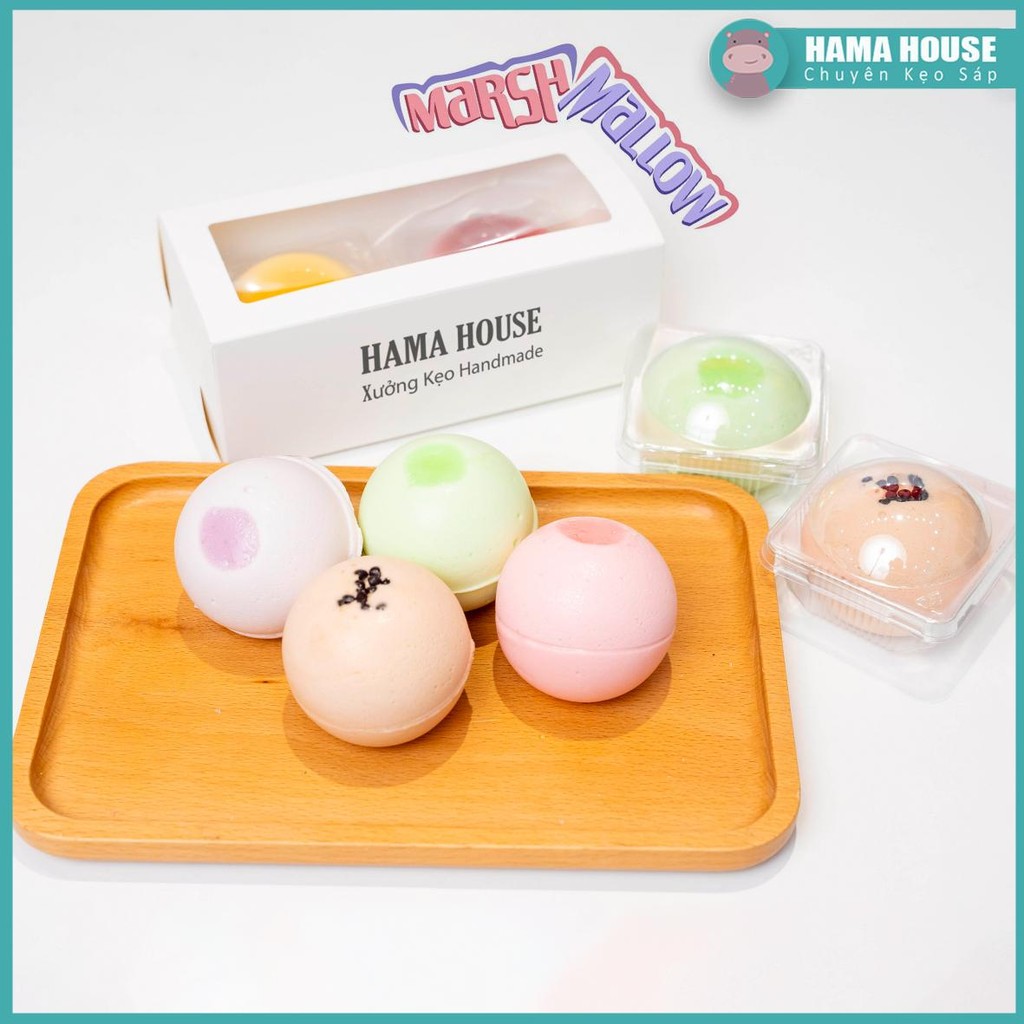KẸO ĐỊA CẦU - KẸO DẺO MARSH MALLOW - HAMA HOUSE NHÂN HOA QUẢ