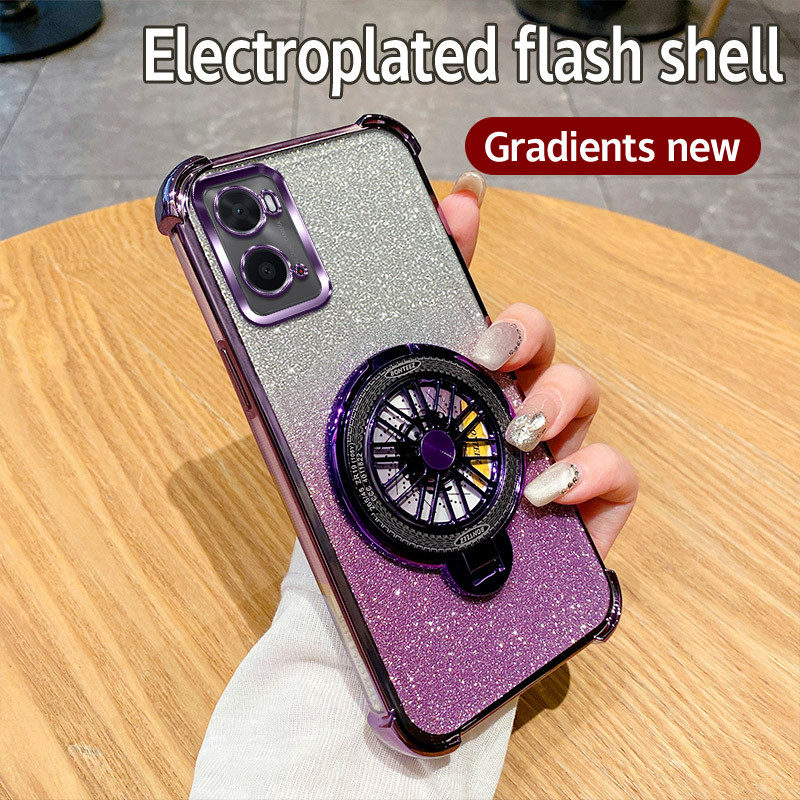 Dành Cho OPPO A76 CPH2375 Ốp Lưng Chống Sốc TPU Xoay Con Quay Hồi Chuyển Đứng Vỏ Điện Thoại Cho OPPO