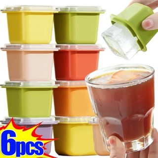 Máy Làm Đá Mini Vuông Ice Khúc Côn Cầu Khuôn Thạch Pudding Sữa Chua Đá Khuôn Có Thể Tái Sử Dụng Đóng Băng Tiện Ích Cho Rượu Whisky Uống