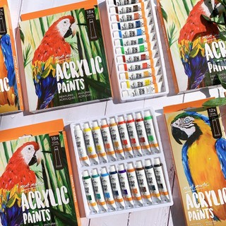  Màu Acrylic Mont Marte Bộ 12  18  24 màu Tuýp 12ml 