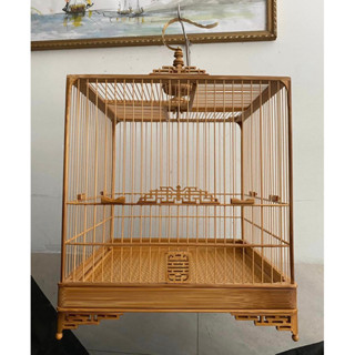 Khung Lồng chim Chào Mào tự ráp - Khung tre bo góc chân góc Triện birdcages