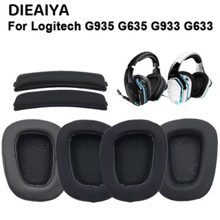 DIEAIYA 1 Cặp Miếng Đệm Tai Nghe Chơi Game Xốp Tai Nghe Đệm Tai, Phụ Kiện Xốp Mềm Thay Thế Tai Nghe Earpads Cho Logitech G935 G635 G933 G633