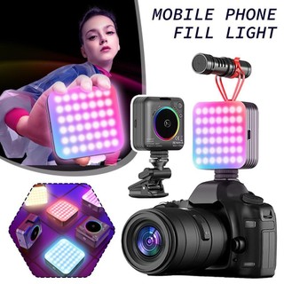 D12s Điện Thoại Di Động Lấp Đầy Ánh Sáng Rgb Live Pocket Light Chụp Ảnh Selfie Light Ring Clip H2b2