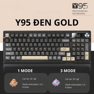 Bàn phím không dây Y95 - 3 mode Full size - Màn hình hiển thị - Hỗ trợ driver chỉnh - Pin 8000 mah