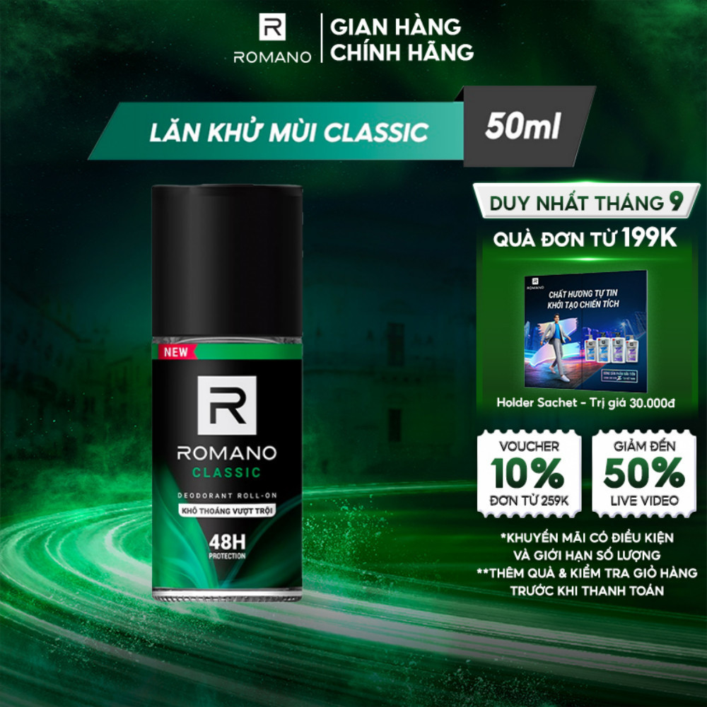 Lăn khử mùi nam Romano 50ml Classic